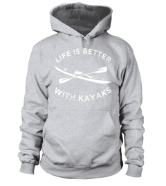 Kayak T-Shirt, Kayaking &quot;Life Is Better With Kayaks&quot; Tee