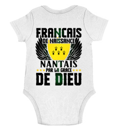 TSHIRT SUPPORTER FOOT FOOTBALL FC NANTES - FRANÇAIS DE NAISSANCE NANTAIS PAR LA GRACE DE DIEU