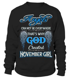 GOD CREATED NOVEMBER GIRL LIKE AN ANGEL