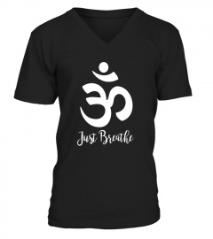 Just Breathe Spiritual Yoga Symbol Namaste T Shirt