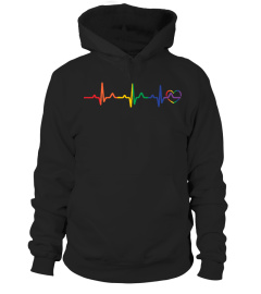 Rainbow Heartbeat Hoodie & T Shirt