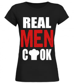 real men cook   chef T shirt birthday gift 