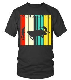 Vintage Style Table Tennis Silhouette T-Shirt