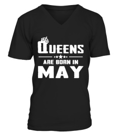 Queen are born in May T Shirt birthday gift