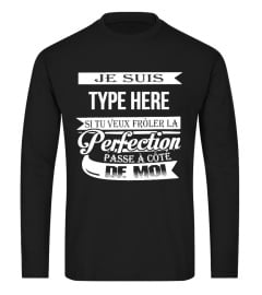 JE SUIS TYPE HERE SI TU VEUX FROLER LA PERFECTION PASSE A COTE DE MOI T-SHIRT