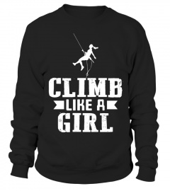 Climb Like A Girl Distressed Rock Climbing T-Shirt - Limited Edition