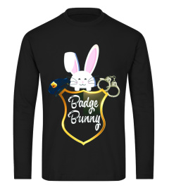 Funny Badge Bunny Love Police or Firemen