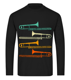 Retro 70's Funny Trombone T-Shirt For Tr