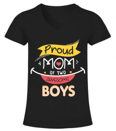 Proud Mom Of Two Awesome Boys  Gift For Mommy by misopunny    GLSAISV