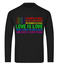 Science is Real Black Lives Matter Shirt USA Flag LGBT Pride