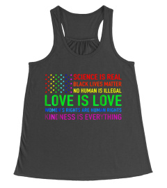 Science is Real Black Lives Matter Shirt USA Flag LGBT Pride