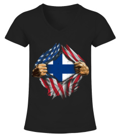 USA finland Flag