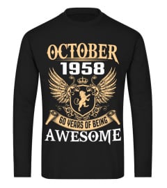 October 1958 60 Years Of Being Awesome