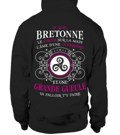 Je suis Bretonne, le cœur sur la main, l'âme d'une guerrière et une grande gueule, va falloir t'y faire.