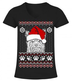 Merry Christmas Yorkie Lover Lover Ugly Tshirt Tee Sweatshirt Hoodie