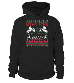 Mthr Fckn Braaap Ugly Christmas Sweater Dirt Bike