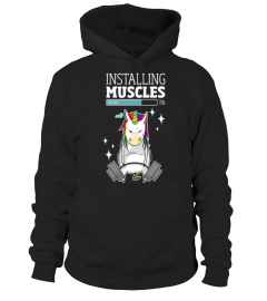 INSTALLING MUSCLES UNICORN GYM T SHIRT