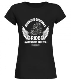 Retro Biker Grandpa Rides Awesome Bike Motorcycle T-Shirt
