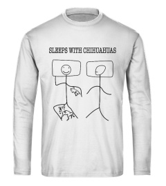 SLEEPS WITH CHIHUAHUAS - STICK FIGURE