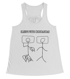 SLEEPS WITH CHIHUAHUAS - STICK FIGURE