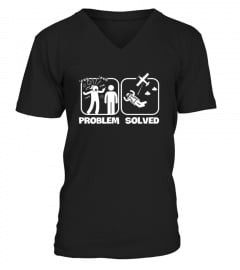  Problem Solved Skydiving Funny Shirt