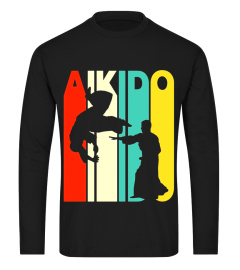 Vintage Style Aikido Silhouette T-Shirt