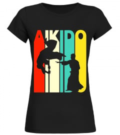 Vintage Style Aikido Silhouette T-Shirt