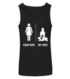 Mens Your Wife My Wife Knitting Shirt, Funny Husband Gift Knitter - Limited Edition