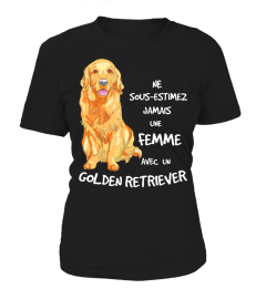 UNE FEMME AVEC UN GOLDEN RETRIEVER