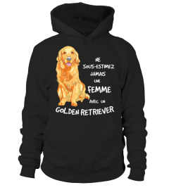 UNE FEMME AVEC UN GOLDEN RETRIEVER