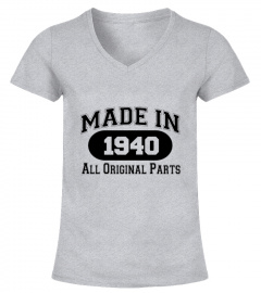 50th Birthday Gifts Made 1940 All Original Parts Shirt