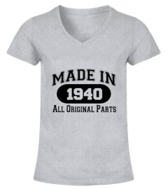 50th Birthday Gifts Made 1940 All Original Parts Shirt