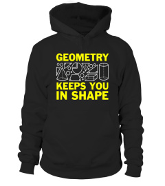 Funny Geometry Keeps You In Shape Math T-Shirt (Dark)