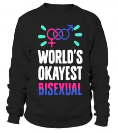 worlds okayest bisexual  lgbt homo gay pride t shirt