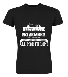 It's my birthday November