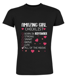 Amazing November girl checklist