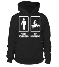 Your Boyfriend My Boyfriend Funny Biker's T-Shirt