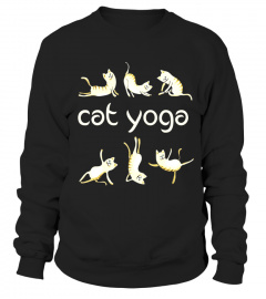 Cat Yoga Funny Position buddha shanti ohm humor T-Shirt - Limited Edition