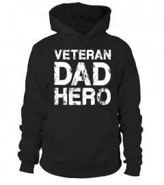 Mens Veteran Dad Hero T Shirt For Father's Day - Distressed Look - Limited Edition