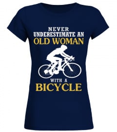 OLD WOMAN WITH A BICYCLE