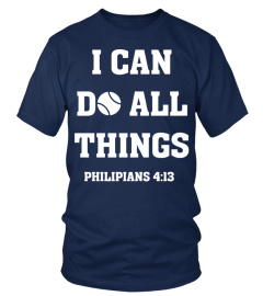 I Can Do All Things Christian Bible Verse Tennis T Shirt 