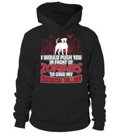 My American Bulldog and Zombies Halloween Funny Gifts T-shirt