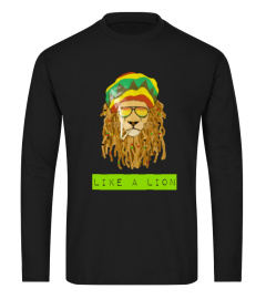 tee shirt rasta like a lion