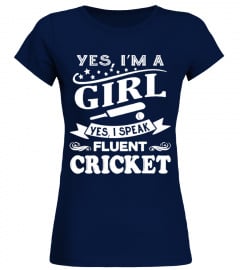 Girl Speak Fluent Cricket T Shirt