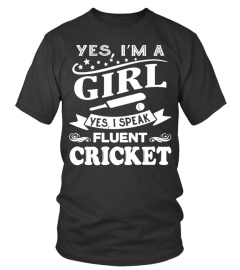 Girl Speak Fluent Cricket T Shirt