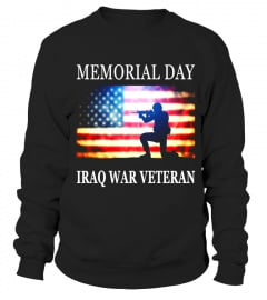 Iraq War Veteran - Silhouette Military Memorial Day T-Shirt - Limited Edition