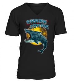Zombie Shark Halloween T Shirt