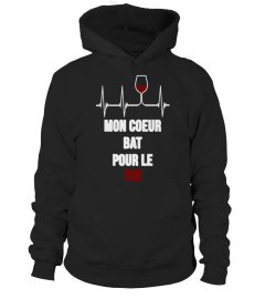 TEE SHIRT - "MON COEUR BAT POUR LE VIN"