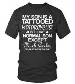 Son Tattooed Motorcyclist