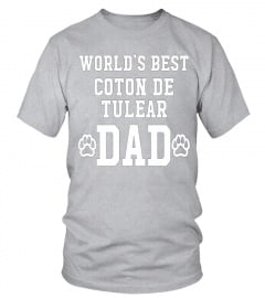 World's Best Coton De Tulear Dad Dog Pawprint T shirt T shirt